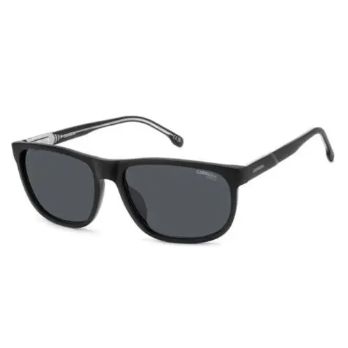 Carrera C Flex 08/G/S 003 Matte Black/grey Rectangle Men`s Sunglasses - Frame: Matte Black, Lens: Grey