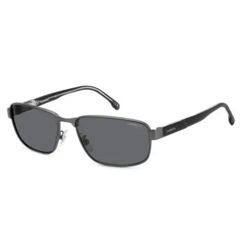 Carrera C Flex 09/G/S R-80 Ruthenium/grey Polarized Rectangle Men`s Sunglasses