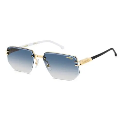 Carrera 1070/S 80S Black/white/blue Shaded Rectangular Men`s Sunglasses