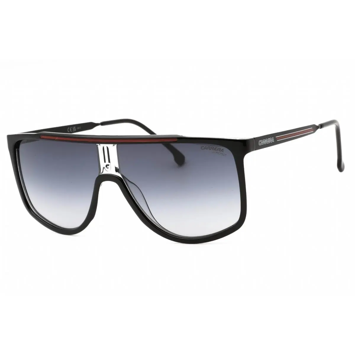 Carrera 1056/S 0OIT 9O Sunglasses Black Red Frame Gray Lenses 61mm