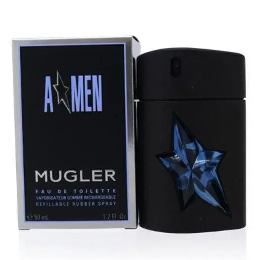 CS Angel Men/thierry  Edt Spray Refillable Rubber Flask 1.7 OZ 50 ML M by Mugler