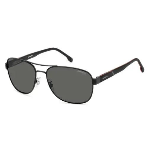 Carrera C Flex 02/G/S 003 Matte Black/grey Polarized Square Men`s Sunglasses
