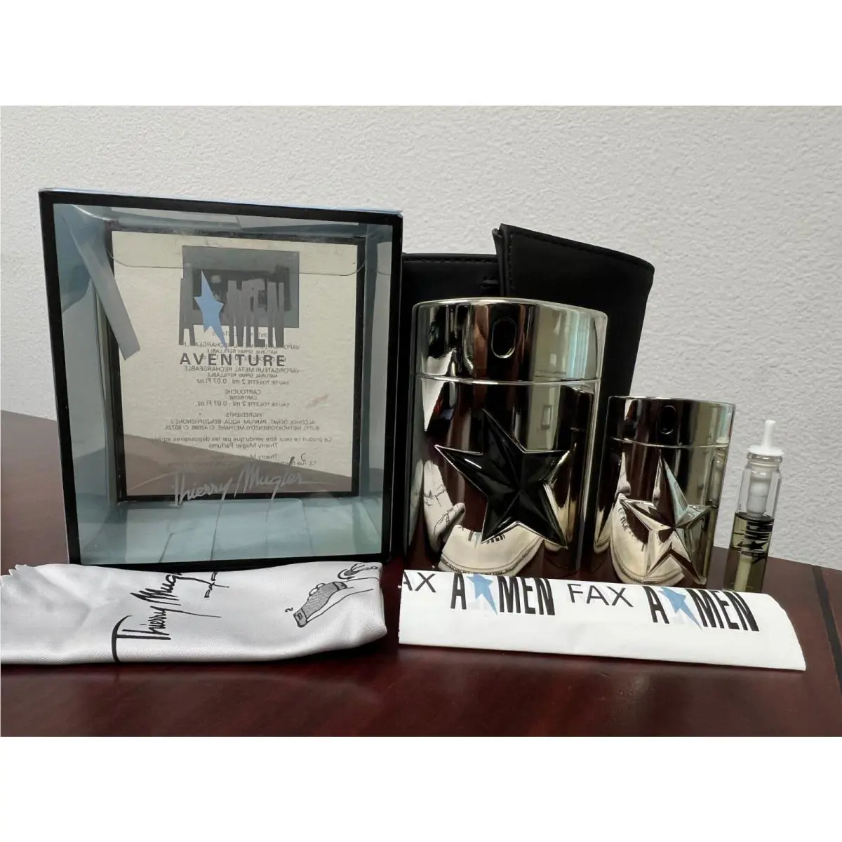 A Men Adventure by Thierry  1.0 oz Metal Rechargeable Case Edt Spray by Mugler