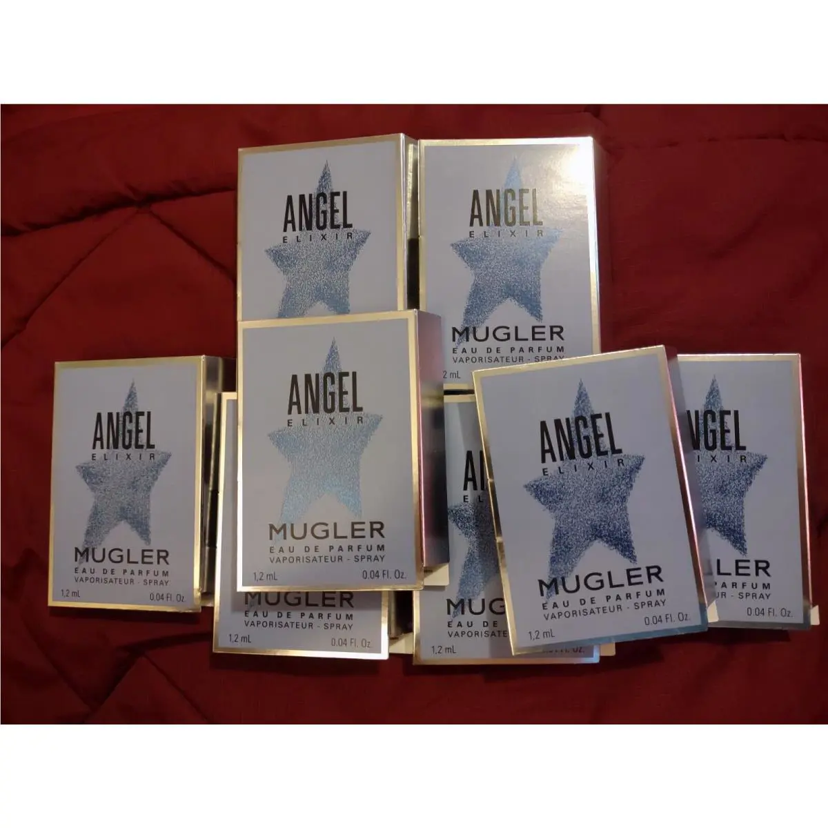 8 X Angel Elixir  Edp Womens Perfume Carded Sample Spray .04oz / 1.2ml by Mugler