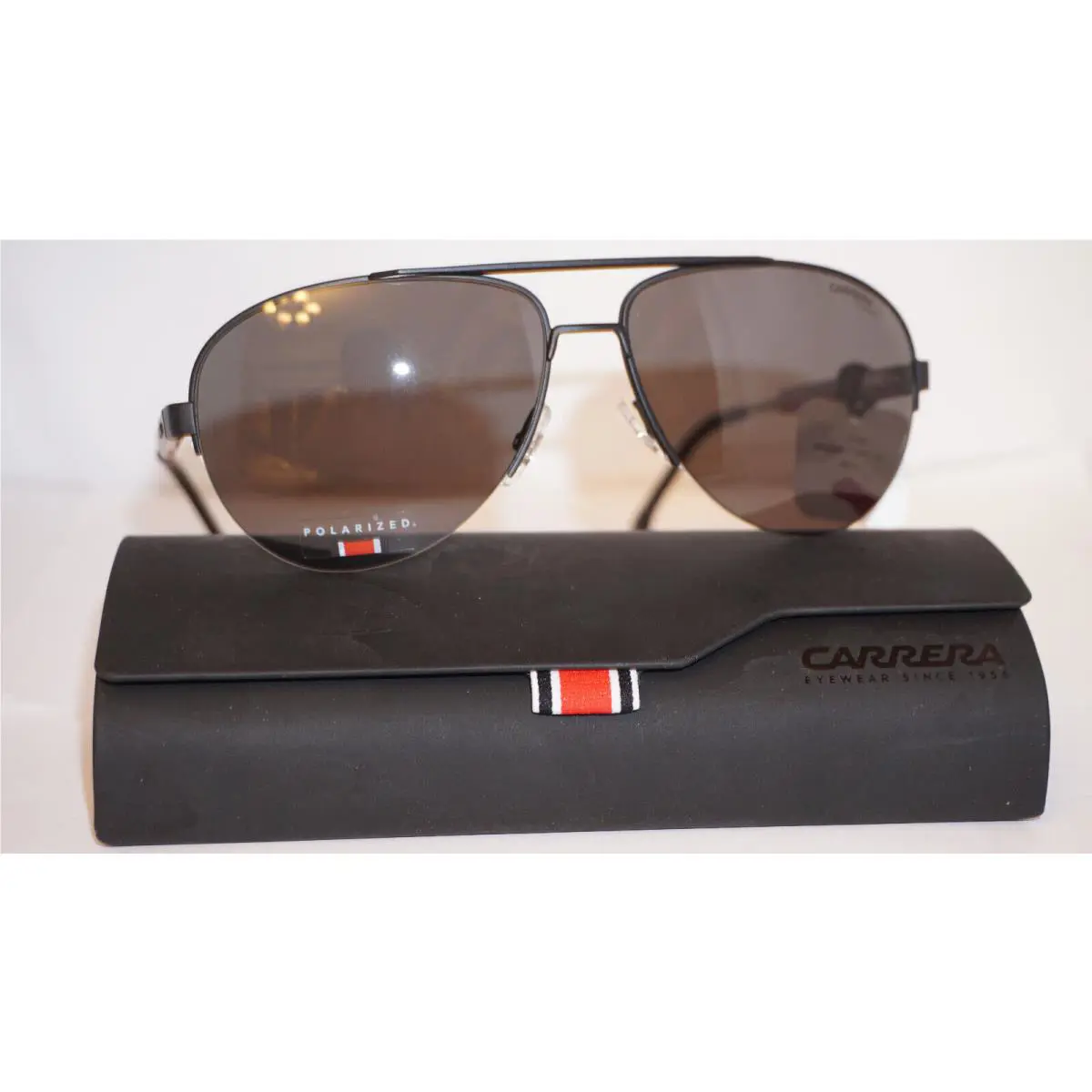 Carrera Sunglasses Aviator Black Matte Grey Polarized 8030/S 003M9 62 15 140