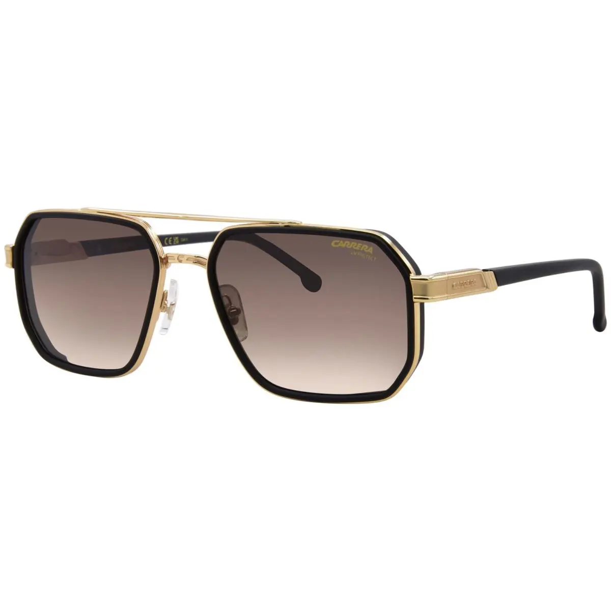 Carrera 1069/S I46 Sunglasses Men`s Black/gold/dark Brown Gradient 58mm