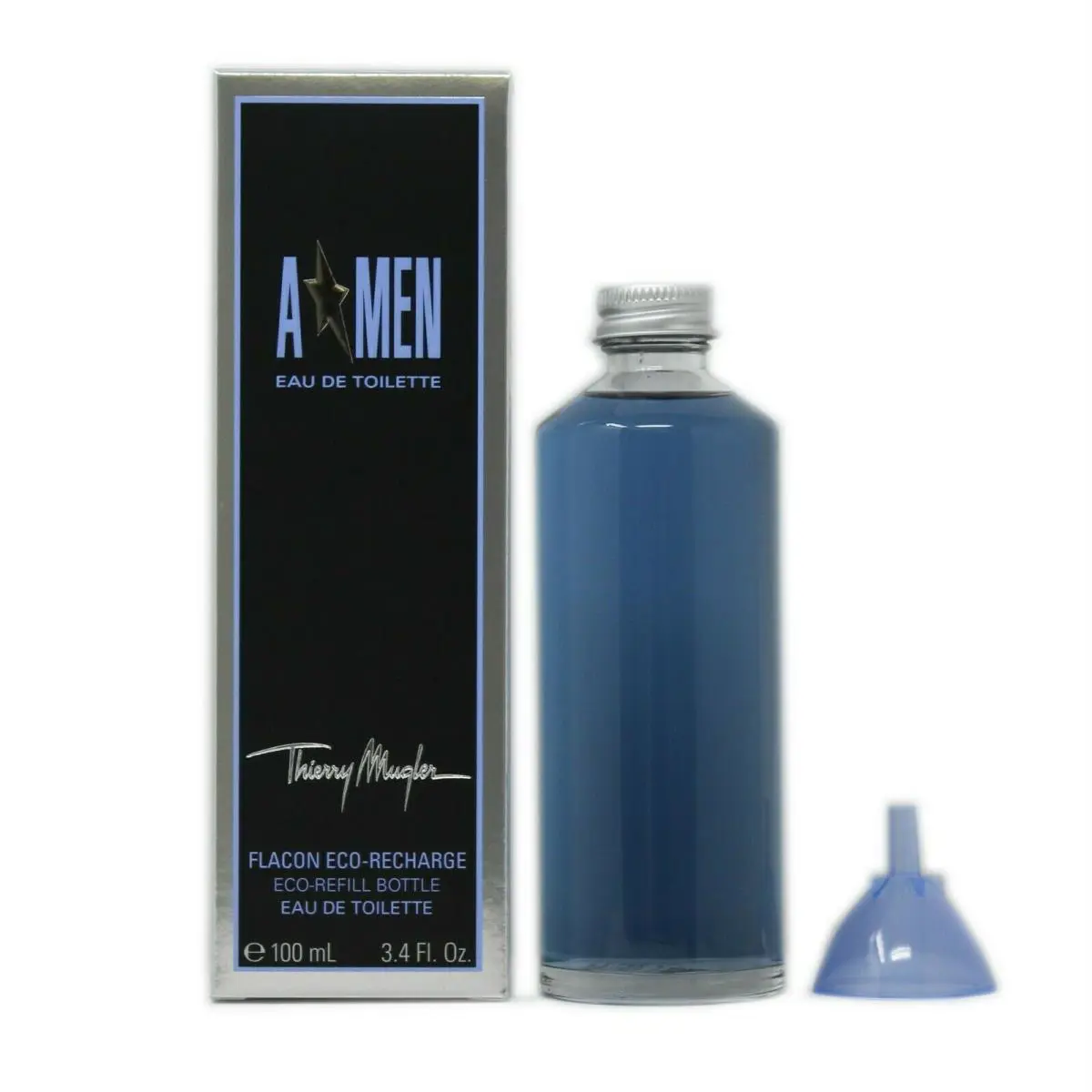 Angel A Men Thierry  Flacon Eco Recharge Refill Bottle 3.4 oz 100ml Men by Mugler