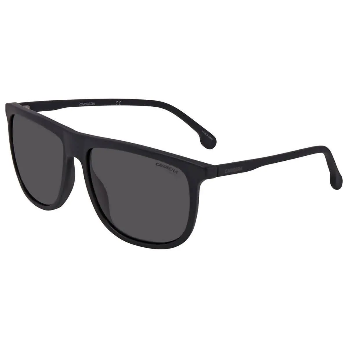 Carrera Grey Rectangular Men`s Sunglasses Carrera 218./S 0003/IR 58 - Black, Frame: Black, Lens: Grey