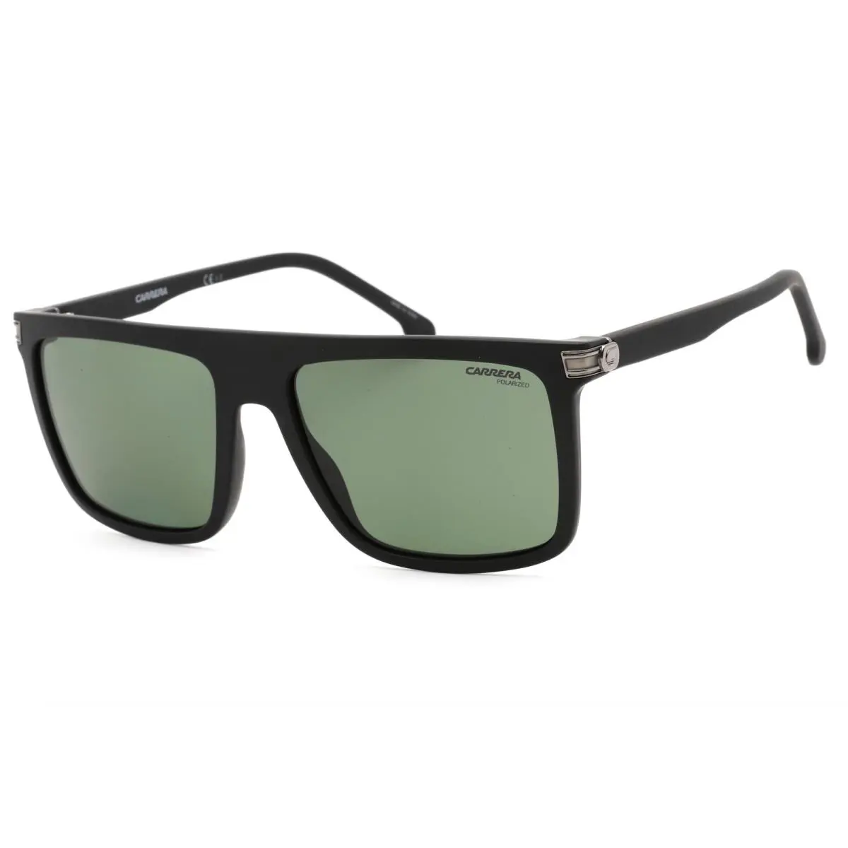 Carrera 1048S 0003 UC Sunglasses Matte Black Frame Green Polarized Lenses 58mm