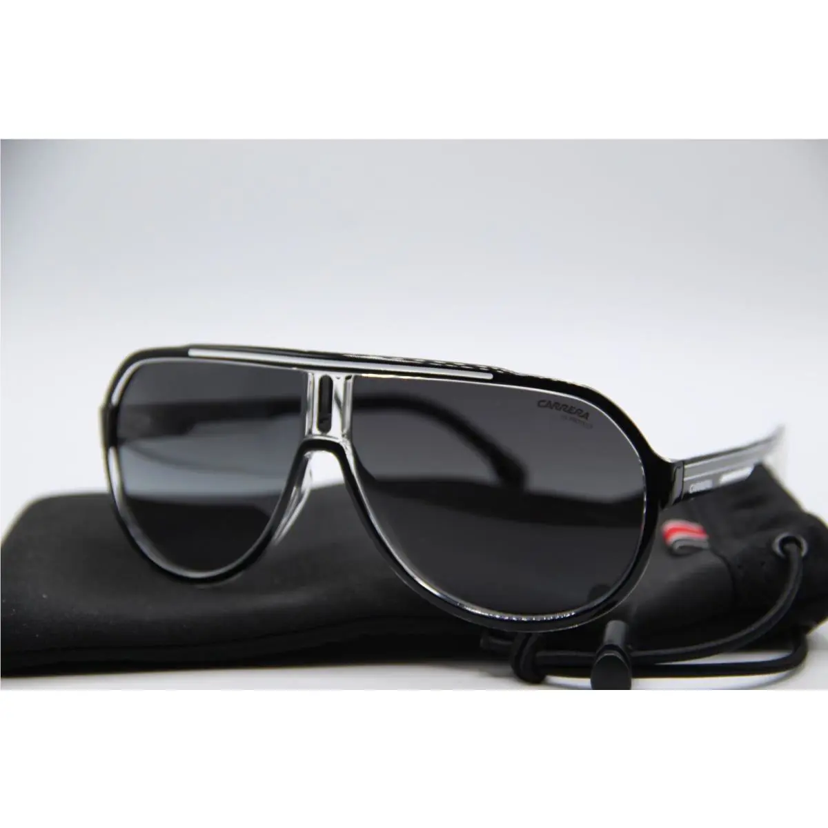 Carrera 1057/S 80S9O Black Clear Sunglasses W/case 64-11