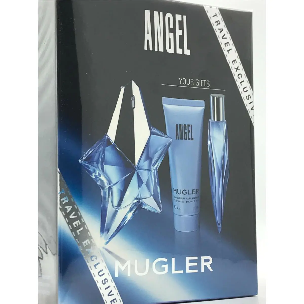 Angel Thierry  3pc Set Parfum Refillable Star Spray 1.7 oz Shower Gel Mini by Mugler