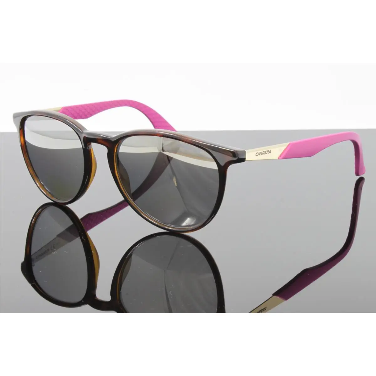 Carrera Women`s Sunglasses 5019/S NB1 Havana Gold 54mm Grey Gold Mirror Lens