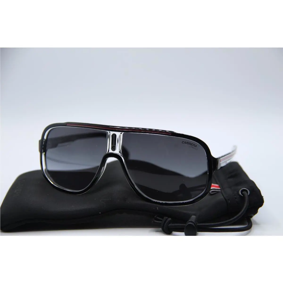 Carrera 1058/S OIT9O Black Clear Red Sunglasses W/case 63-11