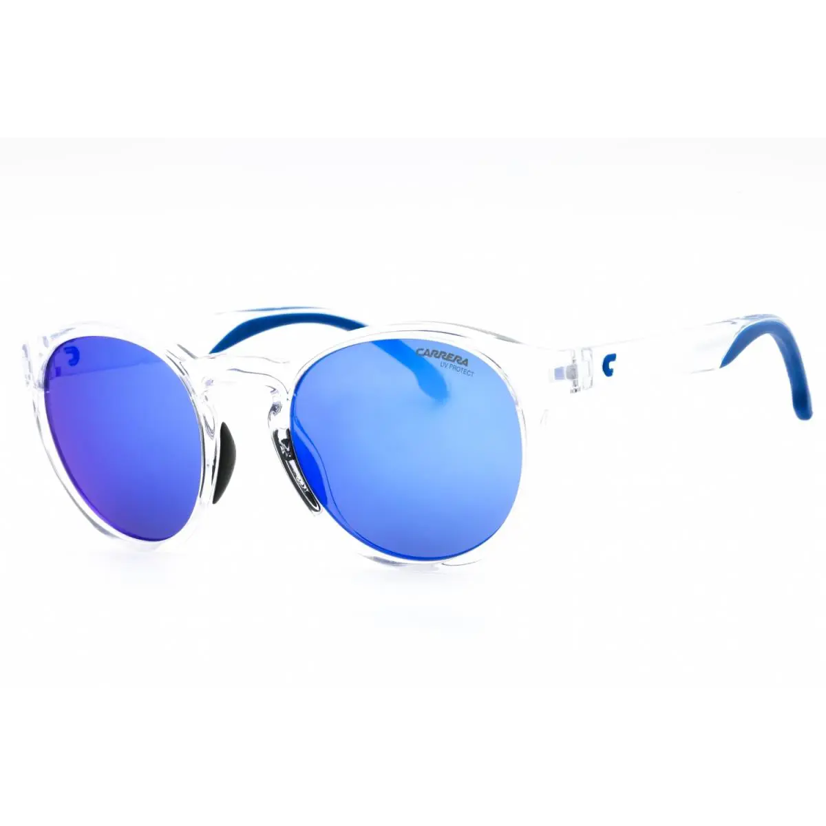 Carrera 8056/S 0900 Z0 Sunglasses Crystal Frame Blue Lenses 51mm