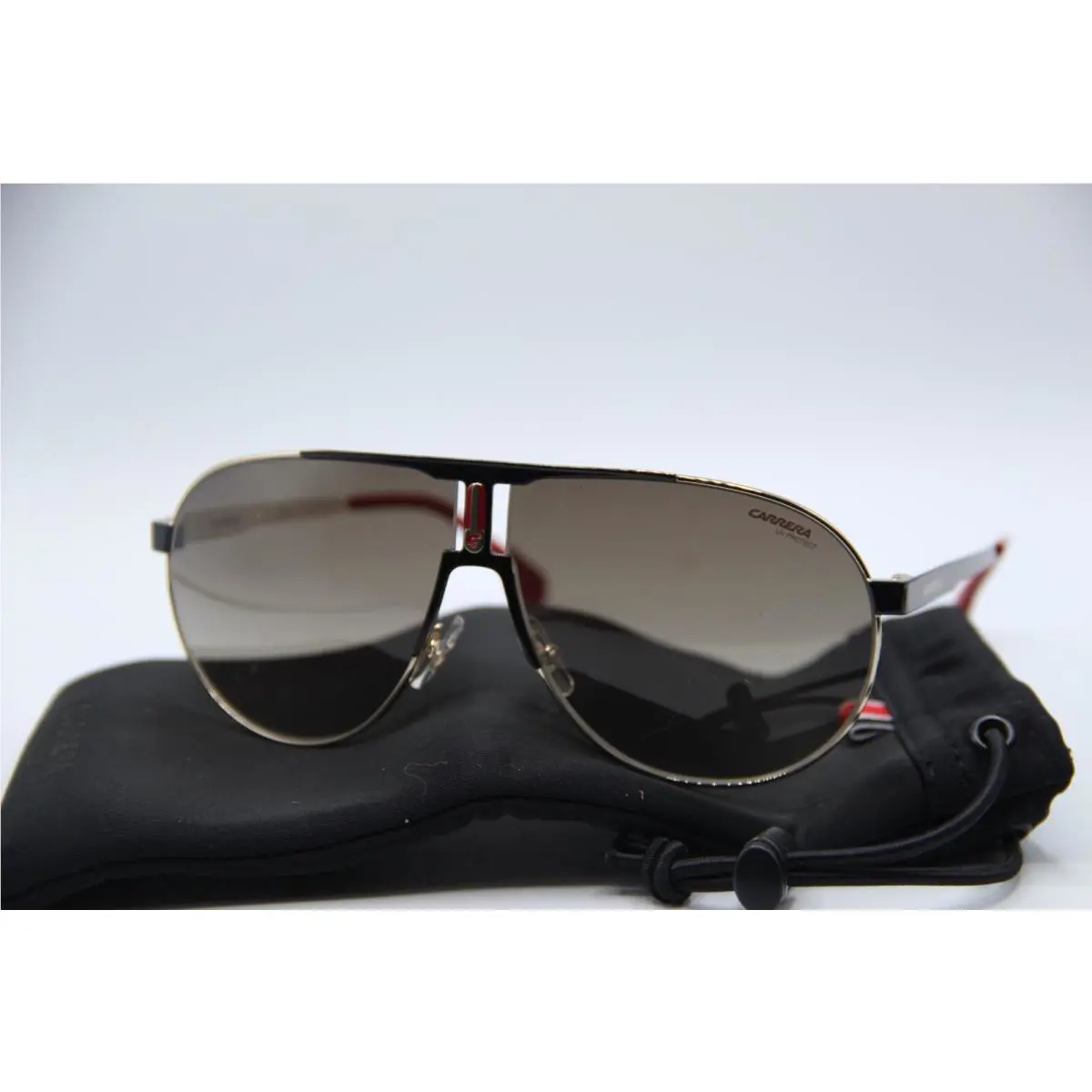 Carrera 1005/S 2M2HA Black Gold Red Sunglasses W/case 66-09