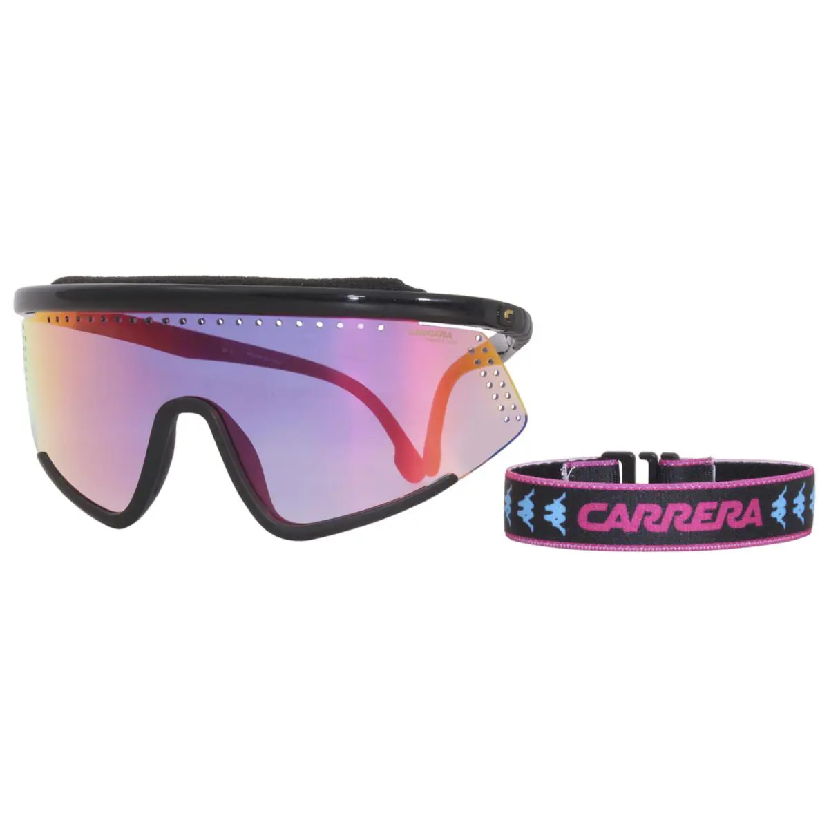 Carrera Hyperfit 10/SE 807YB Special Edition Sunglasses Black/blue W/strap 99mm - Frame: Black, Lens: Blue