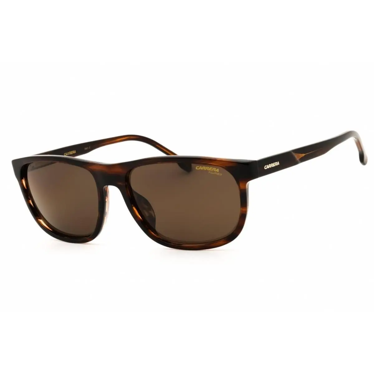 Carrera Men`s Sunglasses Brown Horn Rectangular Full Rim Frame C Flex 08/G/S EX4 - Frame: Brown Horn, Lens: Brown