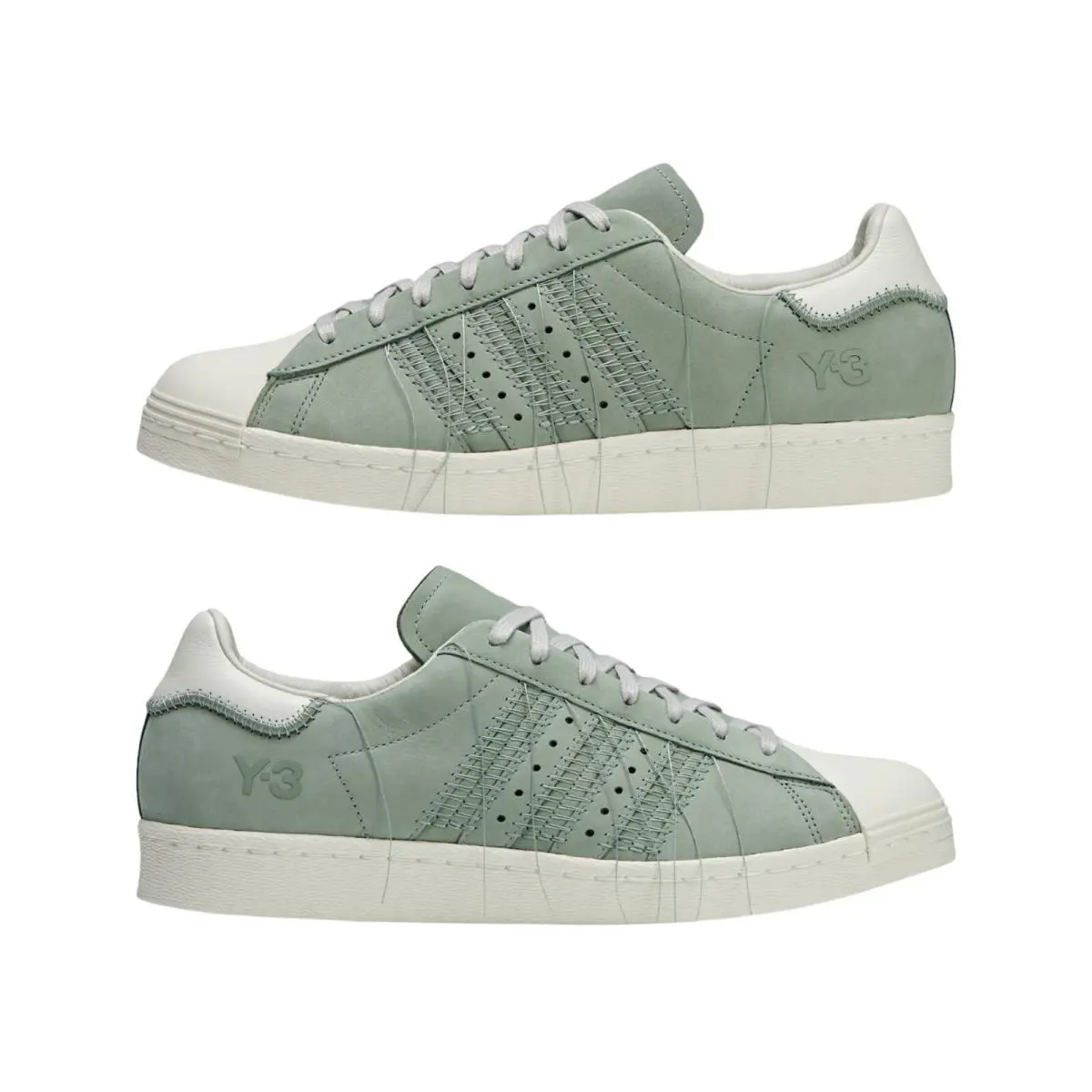 Adidas Y-3 Yohji Yamamoto Green Leather Superstar Sneakers IG0801