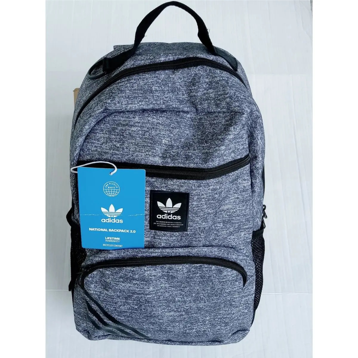 Recycled Content Backpacks. 3 Different Styles Colors Available JERSEY ONIX GREY/BLACK by Adidas