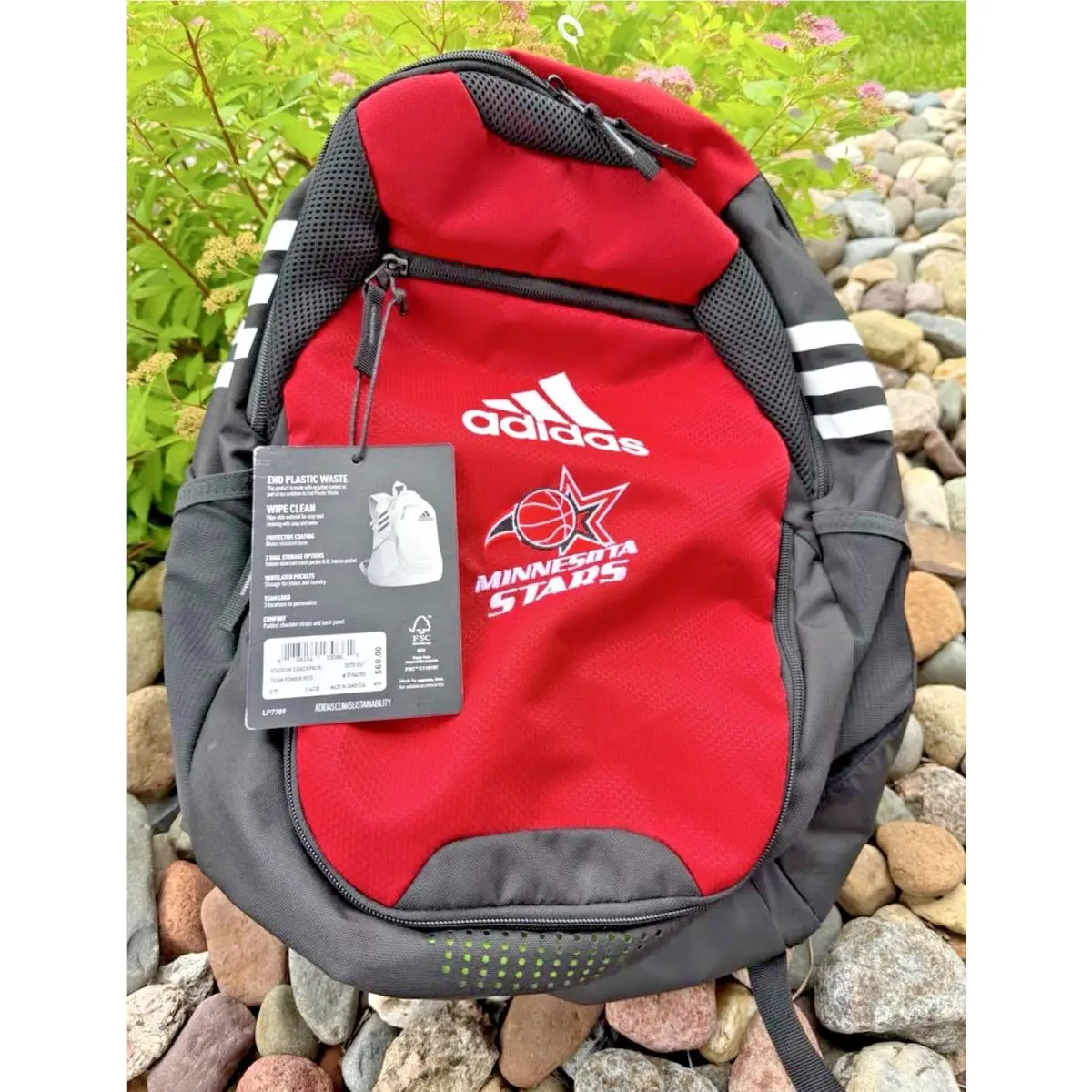 Adidas Team Power Red Backpack Minnesota Stars Soccer Bag