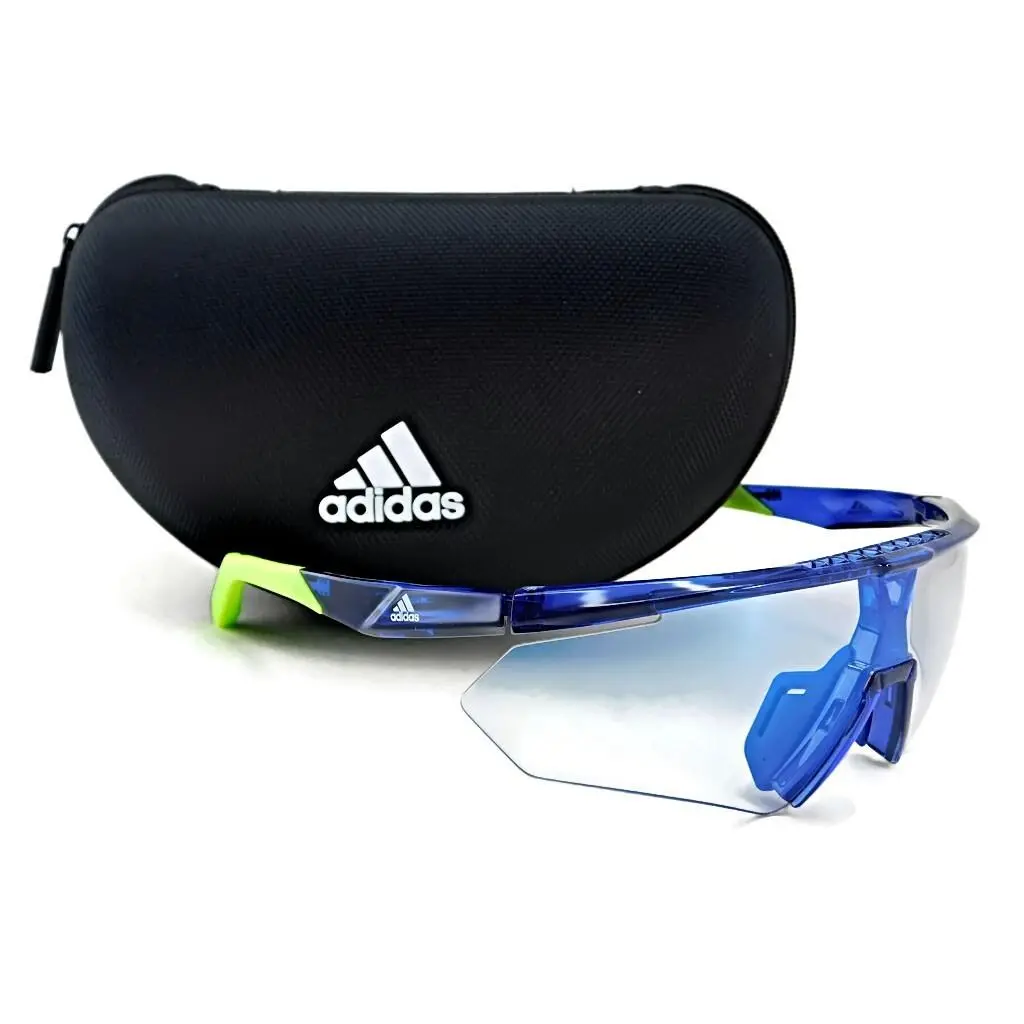 Adidas Sport Sunglasses SP0027 Matte Blue / UV Light Adapting Blue Vario Lens