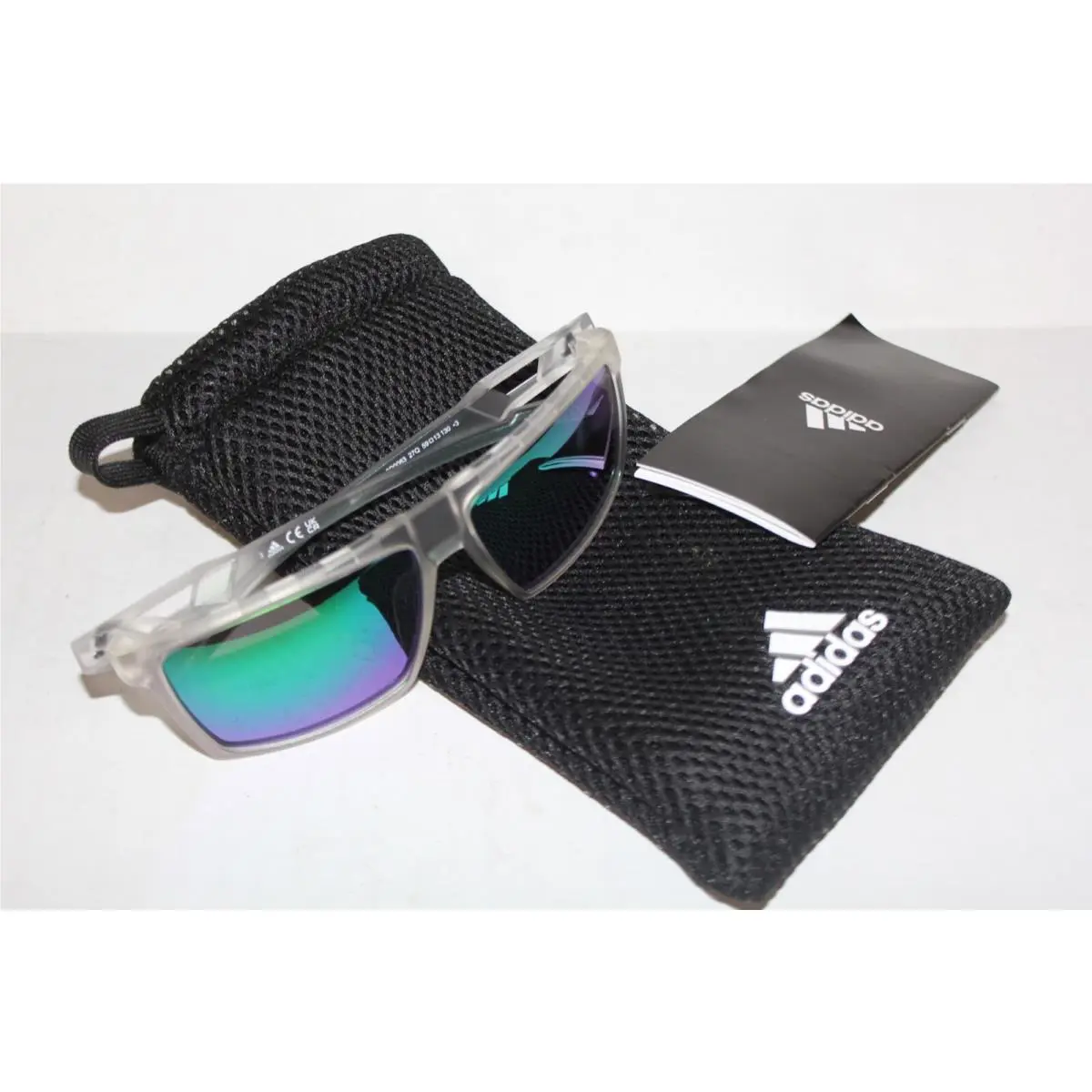 Adidas SP0083 27Q Crystal Green Mirrored Sunglasses W/case