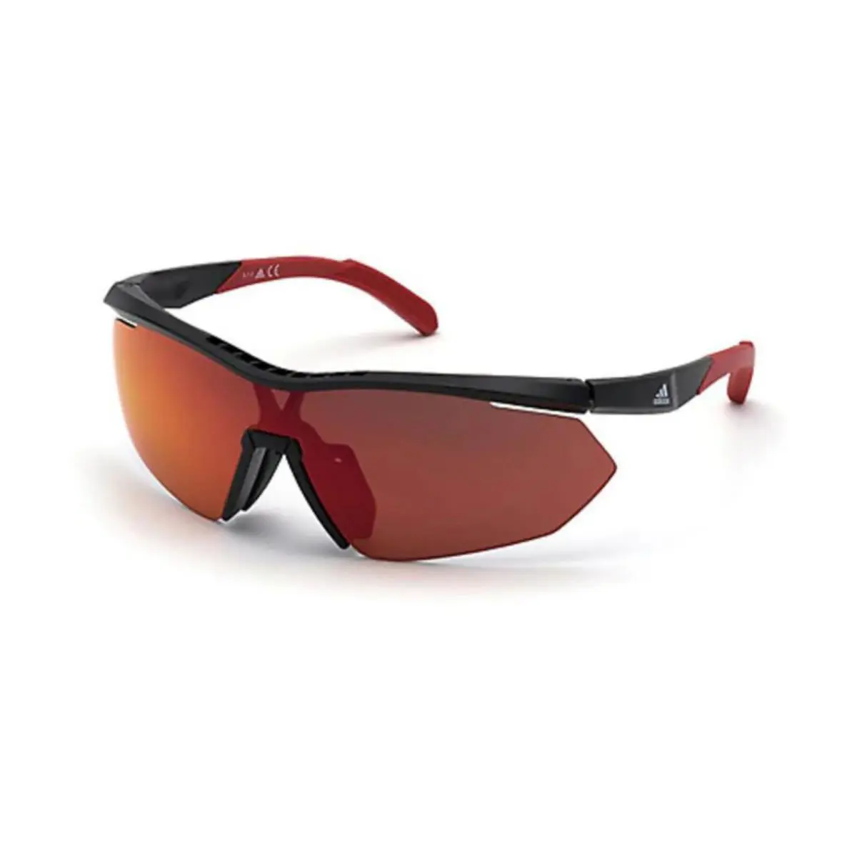 Sunglasses 0SP0016/S 01L Semi Rimless with Red Mirror For Men by Adidas