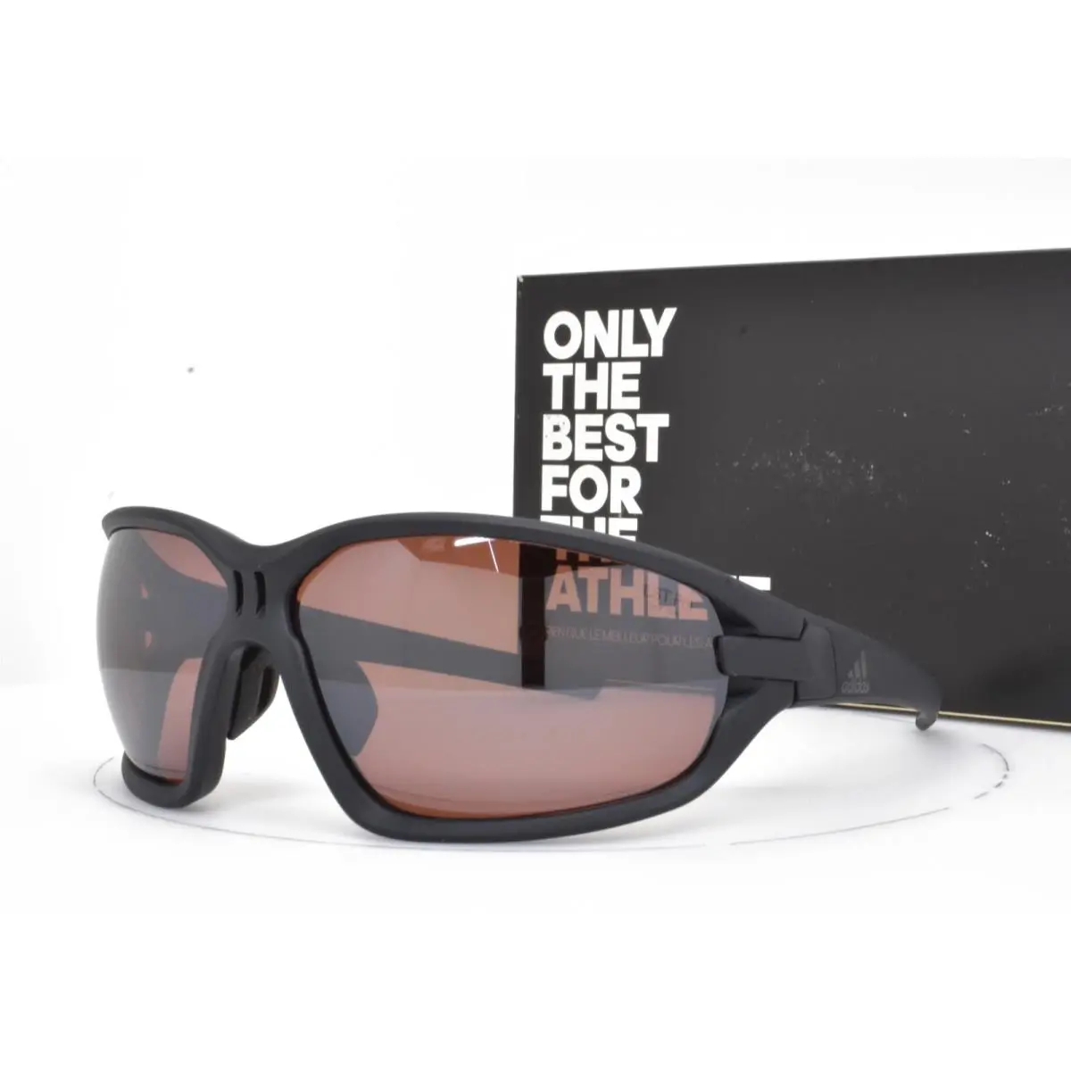 Silhouette Made Adidas Sunglasses Matte Black Polarized Shield Made in Austria