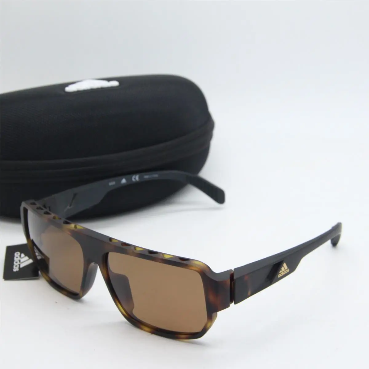 Adidas SP 0038 52E Havana Brown Polarized Sunglasses W/case 61-13