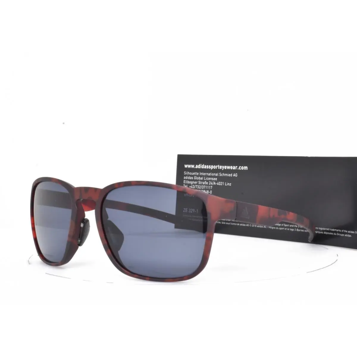 Adidas Sunglasses by Silhouette Matte Red Black Havana Lst Lens Austria 32 3000
