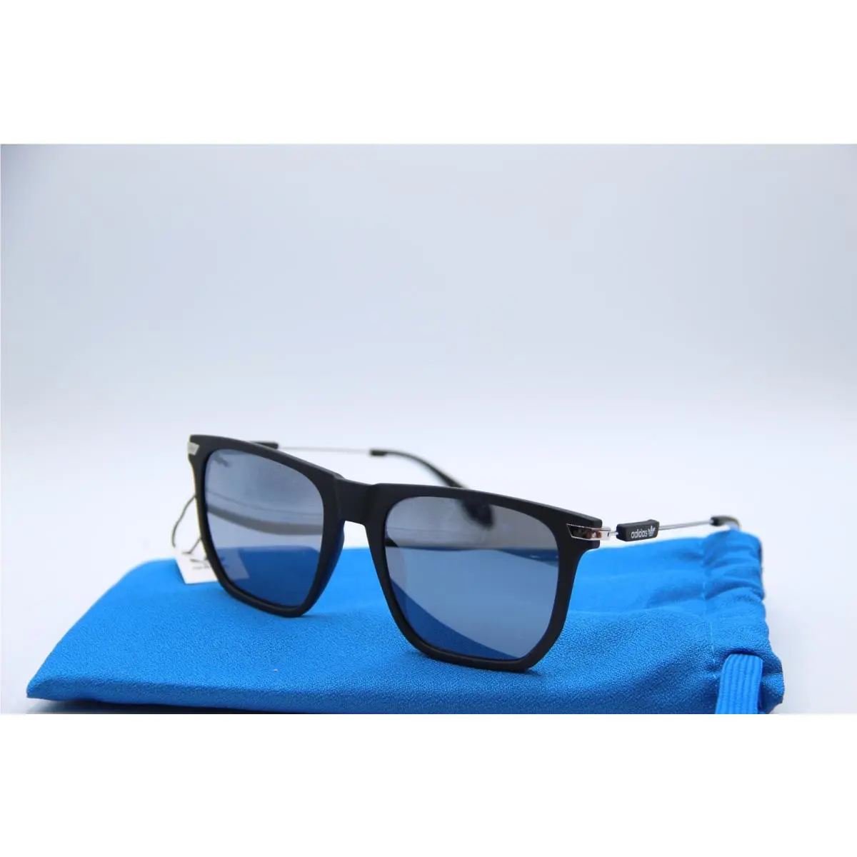 or 0081 02C Black White Mirrored Frames Sunglasses 53-19 by Adidas