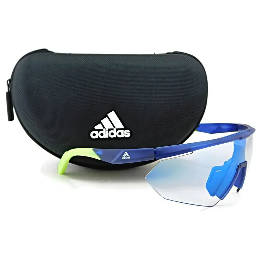 Adidas Sport Sunglasses SP0015 Matte Blue / UV Light Adapting Blue Vario Lens