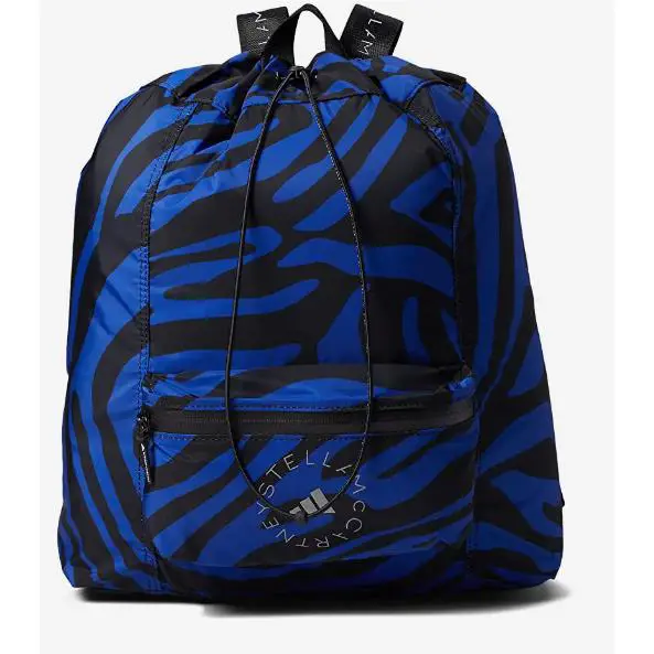 Adidas by Stella Mccartney Gym Sack Backpack Lightweight Bag Blue Black