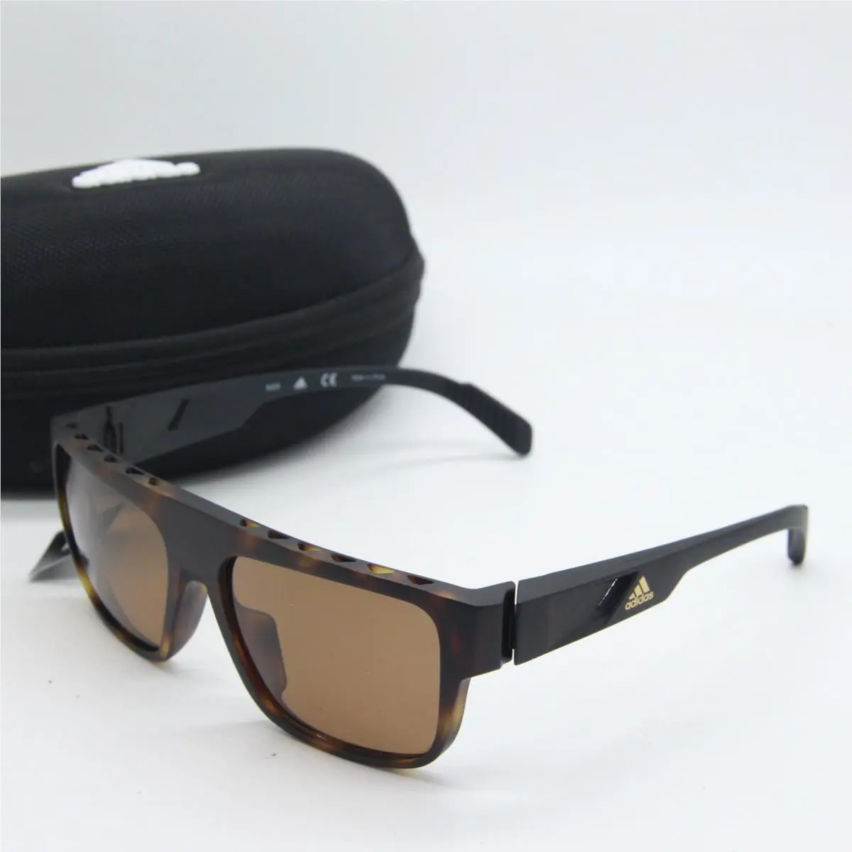 Adidas SP 0037 52E Havana Brown Polarized Sunglasses W/case 59-17