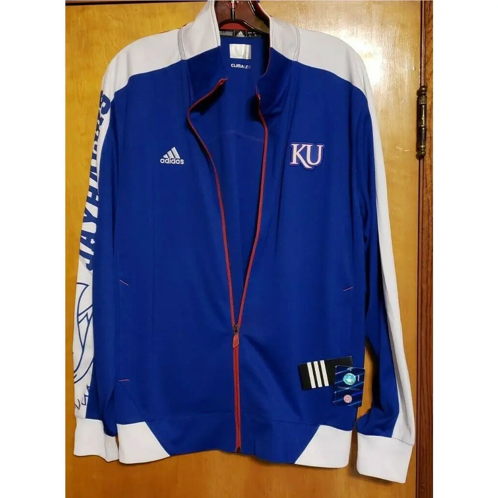 Kansas Jayhawks Warmup Jacket Size L by Adidas