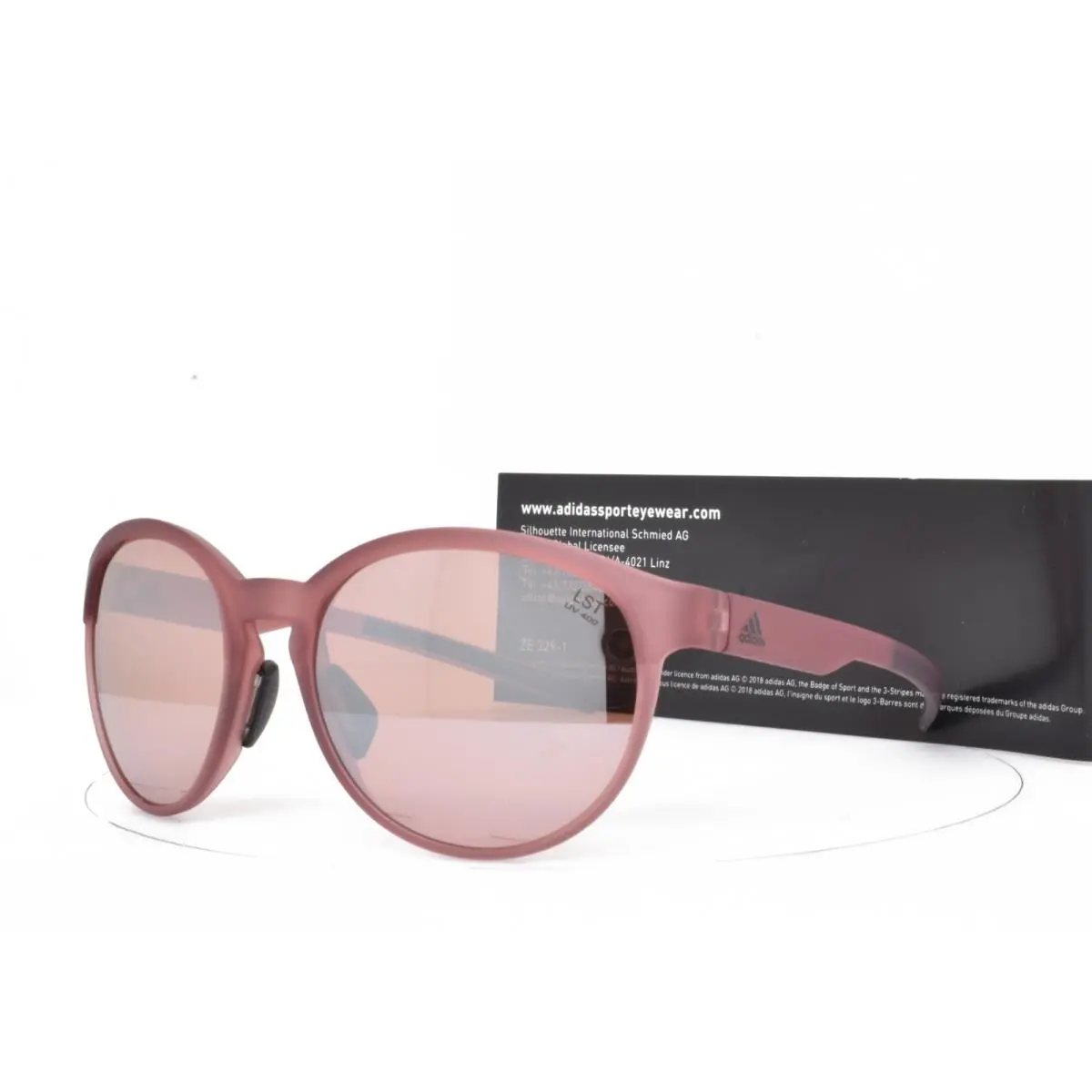 Adidas Sunglasses by Silhouette Matte Clear Maroon Red Lst Lens Austria 31 3500