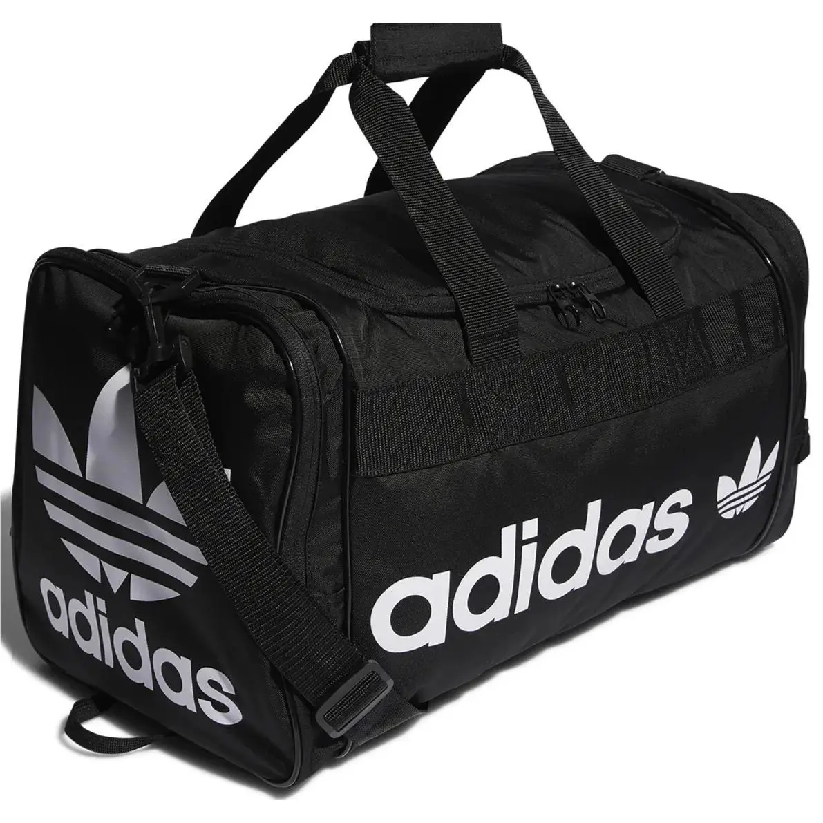 Medium Trefoil Originals Unisex Santiago Duffel Bag Black OS by Adidas
