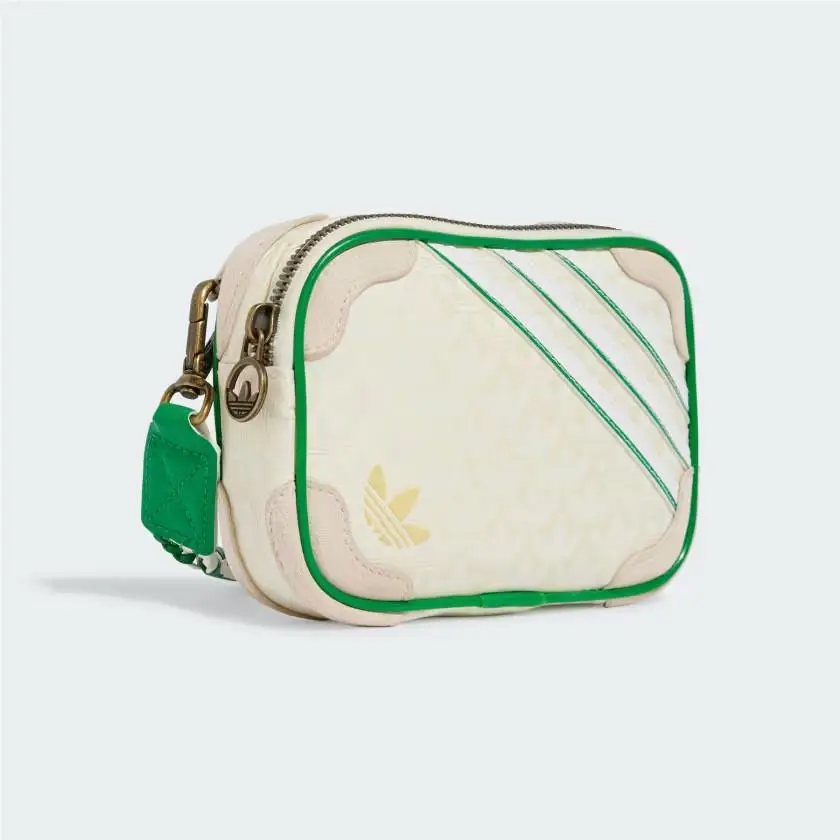 Adidas Originals Women Trefoil Monogram Jacquard Suede Mini Airliner Bag IS3007