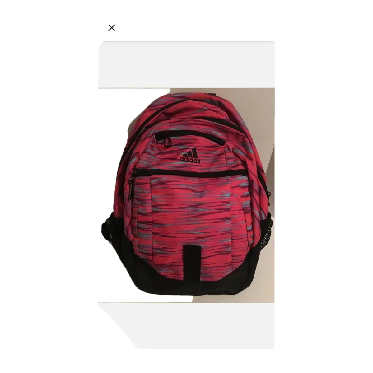 Adidas Foundation 3 Backpack Twister Shock Pink Media Safe Clean Smoke Free