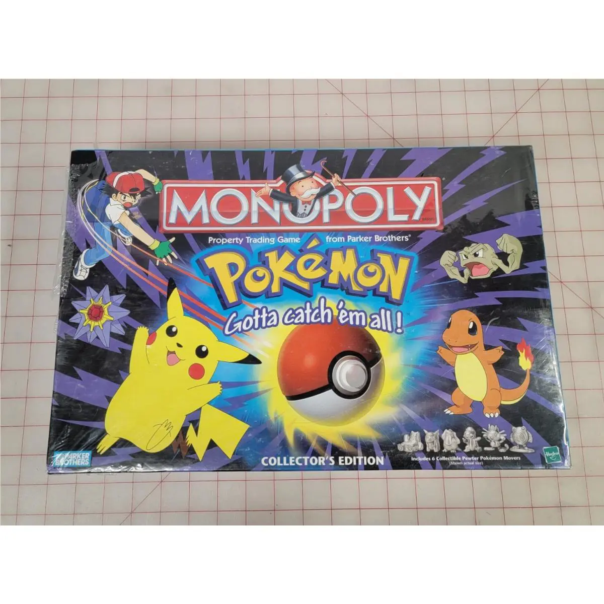 Hasbro Monopoly Pokemon Collectors Edition Vintage 1999 Board Game Damage