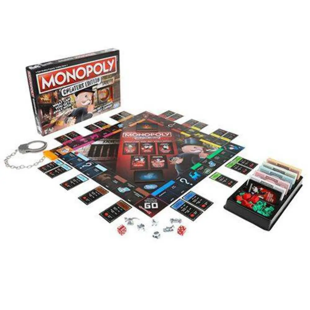 Monopoly Cheaters Edition Board Game with Handcuff Unit Fun Family Game Night