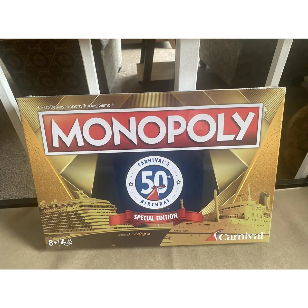Monopoly Carnival Cruise Line 50th Birthday Edition Family Board Game