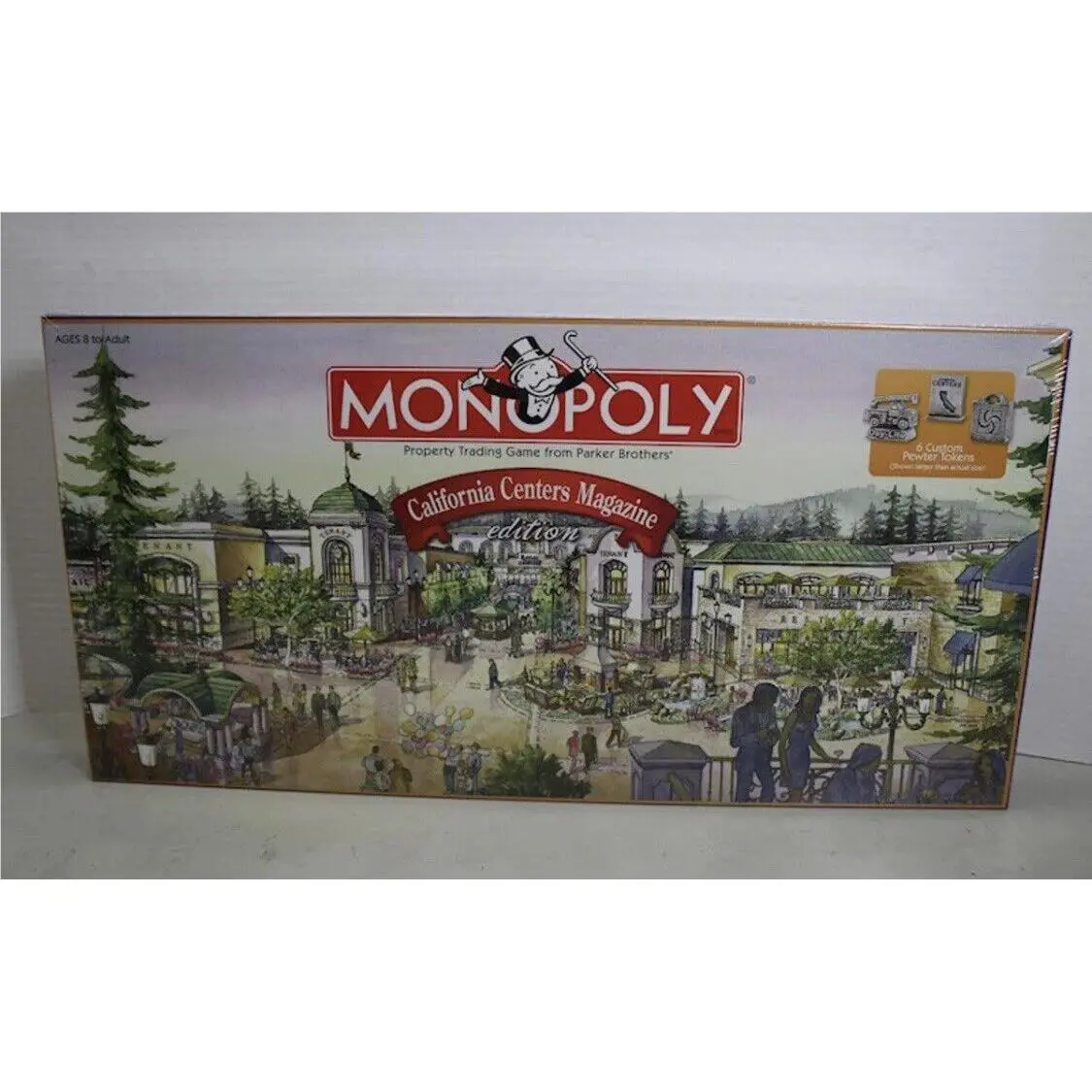 Monopoly California Centers Magazine Edition Age 8 To Adult 6 Pewter Tokens