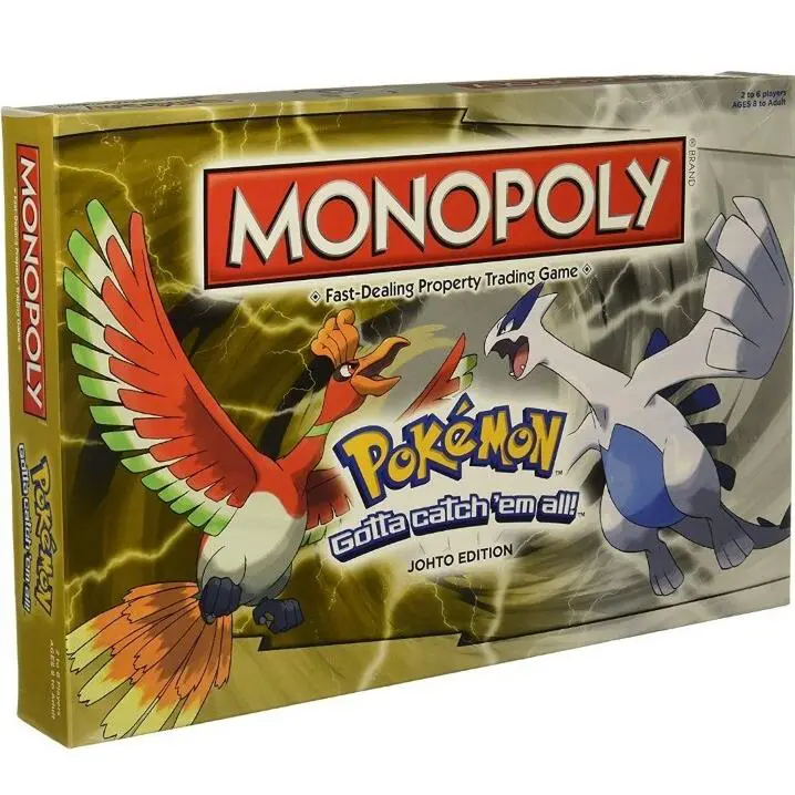 Pokemon Monopoly Johto Edition Family Bord Game Hasbro 2016 Pikachu Sealed