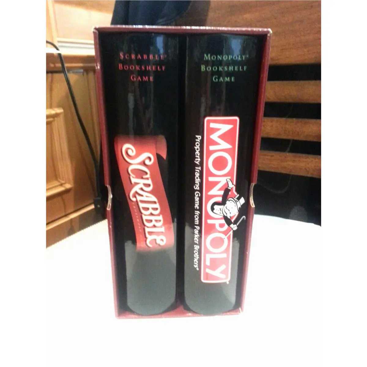 Scrabble and Monopoly Board Game Bookshelf Collection