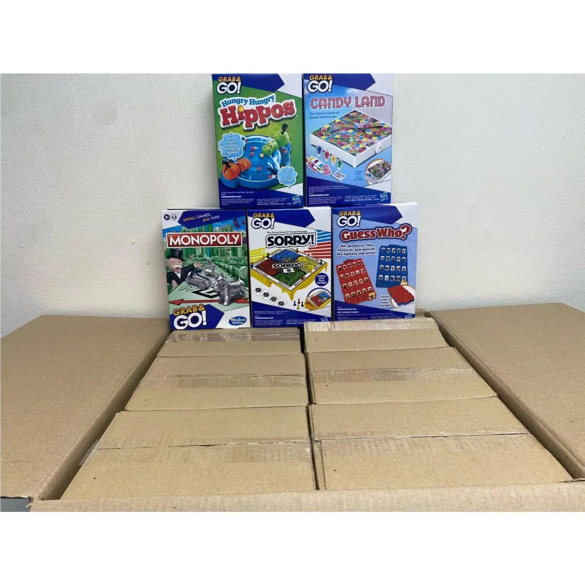 Hasboro Grab GO Game Case OF 30 Mixed Games