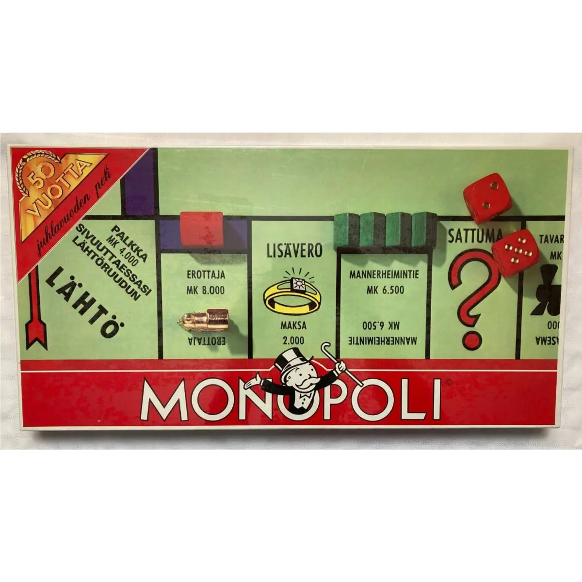 Vtg Monopoly Finland Finnish Collectors Board Game 1985 Anniversary