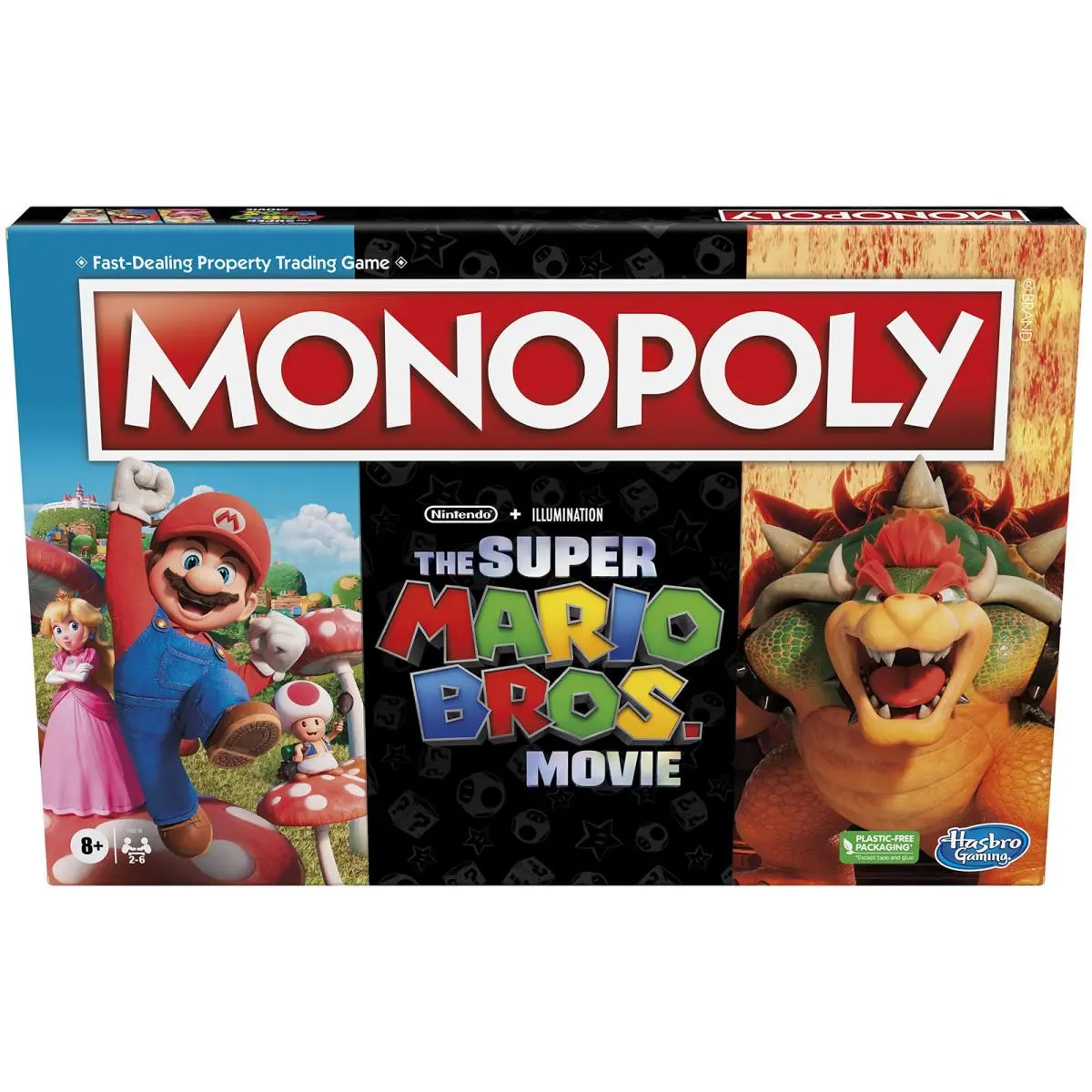 Monopoly Super Mario Bros Movie Edition Board Game Kids 8 and Up
