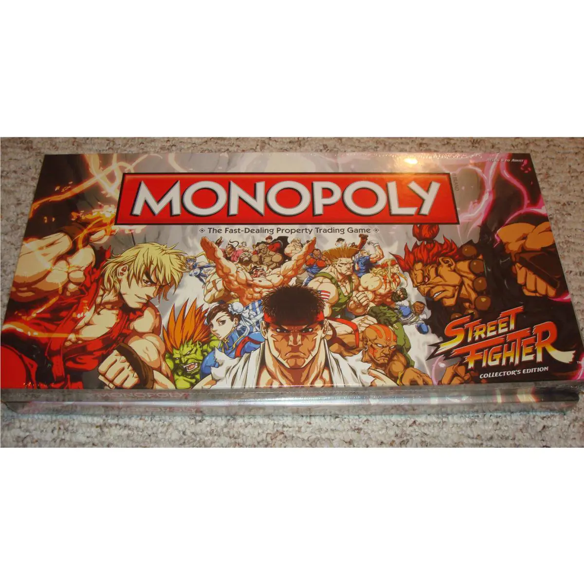 Monopoly Street Fighter Edition Board Game- Spinning Bird Kick Shoryuken