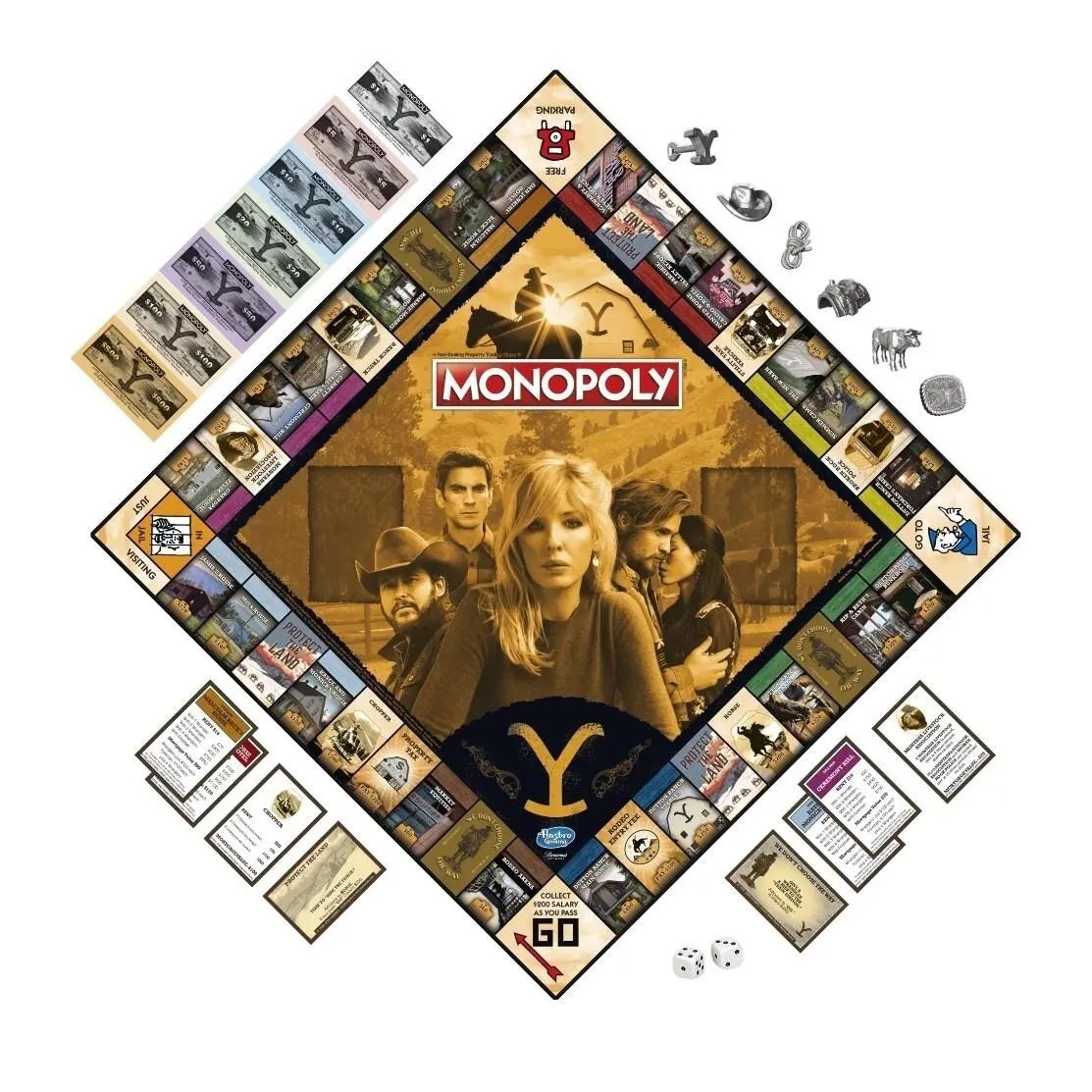 Monopoly Yellowstone TV Show Edition Hasbro Gaming 2023